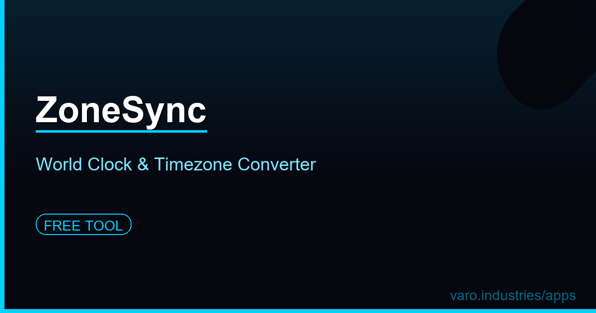 ZoneSync world clock and Time Shifter